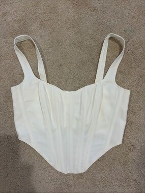 Bardot White Structured Corset top